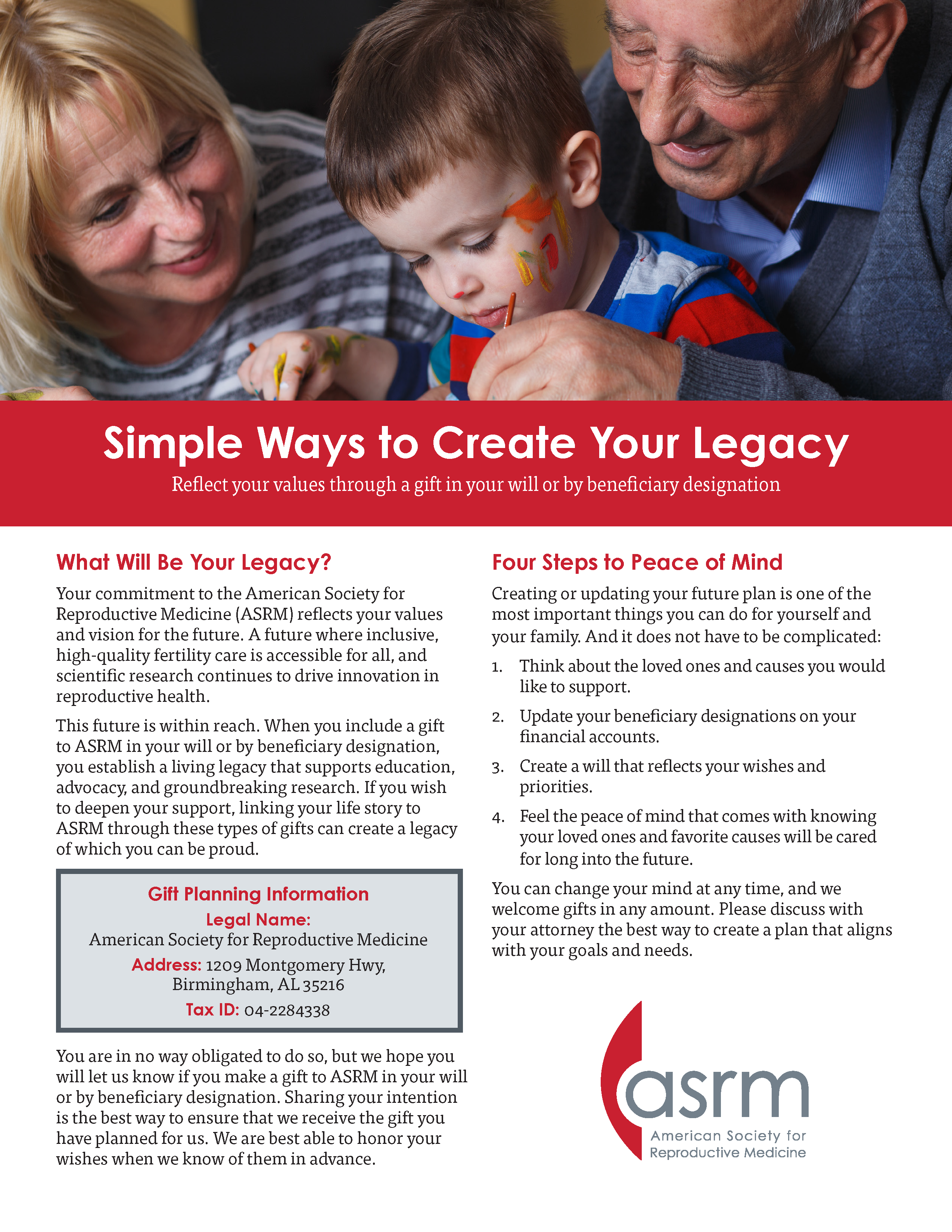 Support The Future of My Favorite Charity brochure cover